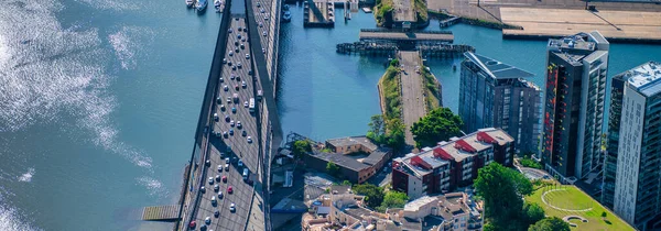 Helicopter View Anzac Bridge Sydney Australia — Stock Photo, Image