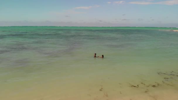 Όμορφη εναέρια άποψη του νησιού Μαυρίκιος. Αργή κίνηση — Αρχείο Βίντεο