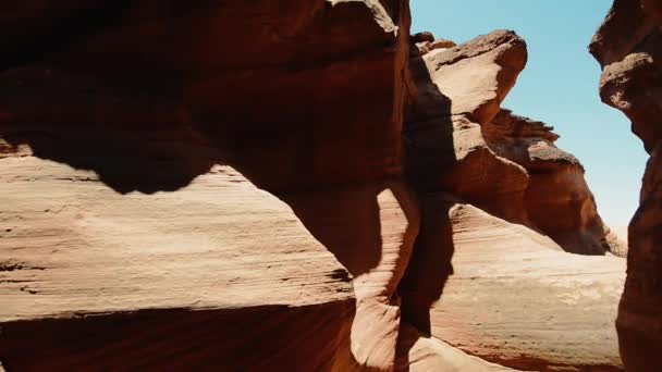 Mover-se dentro incrível Antelope Canyon, EUA — Vídeo de Stock