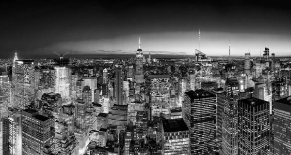 New York City Décembre 2018 Coucher Soleil Manhattan Depuis Toit — Photo