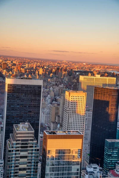 Midtown Manhattan Panorama Soumraku New York City — Stock fotografie