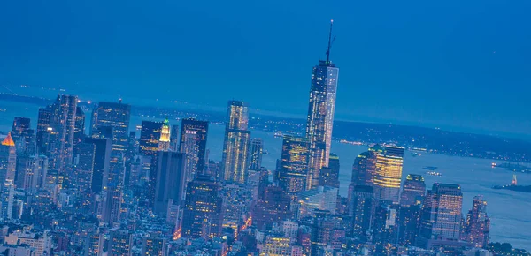 New York City Hazi Ran 2013 Manhattan Ufuk Çizgisinin Havadan — Stok fotoğraf