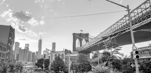 New York City Juni 2013 Majestätisk Utsikt Över Brooklyn Bridge — Stockfoto