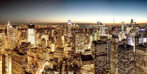 New York City Dicembre 2018 Skyline Del Tramonto Manhattan Dal — Foto Stock