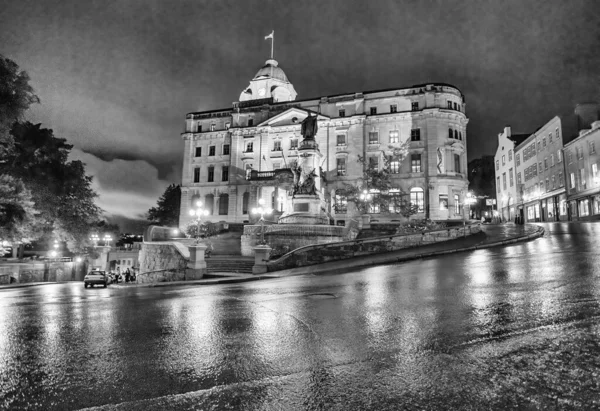 Streets Quebec City Rainy Summer Night Canada — Stock Photo, Image