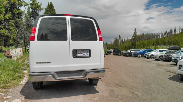 Yellowstone Usa Červen 2019 Parkoviště Řeky Yellowstone — Stock fotografie