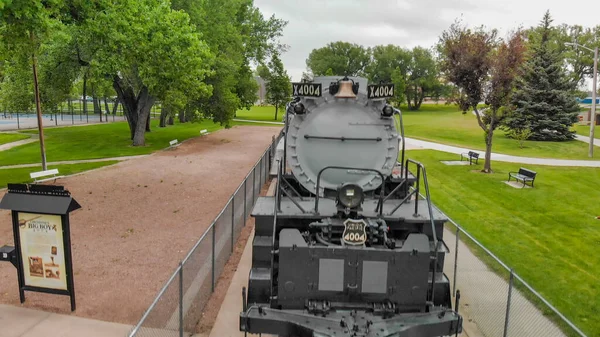 Big Boy Steam Engine 4004 Aerial View Cheyenne Wyoming Usa — Stock Photo, Image