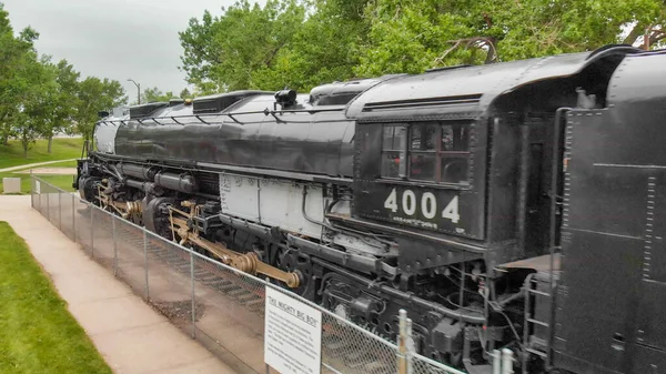 Cheyenne Julho 2019 Big Boy Steam Engine 4004 Vista Aérea — Fotografia de Stock