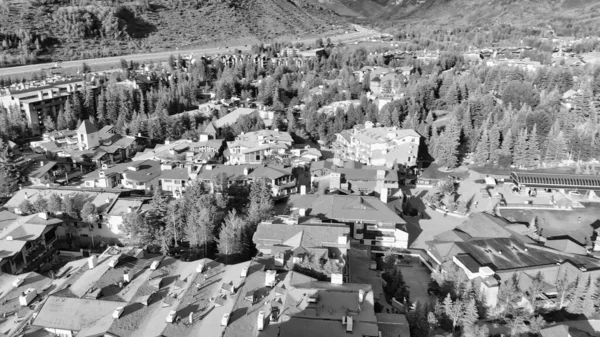 Vista Aerea Panoramica Vail Tramonto Estivo Colorado Usa — Foto Stock