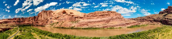 Luftaufnahme Des Colorado River Und Der Berge Bei Moab Utah — Stockfoto