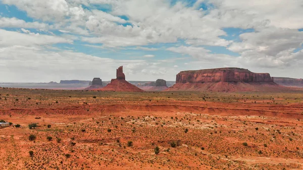 Aerial Panoramic View Amazing Monument Valley Summser Season Drone Viewpoint — Stock Photo, Image