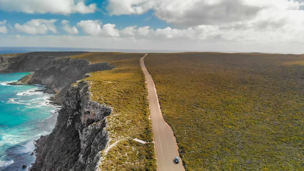 Národní Park Flinders Chase Ostrově Klokan Úžasný Letecký Pohled Silnici — Stock fotografie