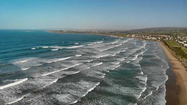 Veduta Aerea Belle Onde Sulla Spiaggia — Foto Stock