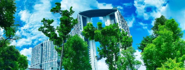 Cingapura Janeiro 2020 Pináculo Duxton Edifício Ultra Moderno Rodeado Árvores — Fotografia de Stock