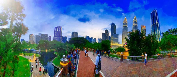 Kuala Lumpur Malaisie Décembre 2019 Les Touristes Profitent Magnifique Panorama — Photo