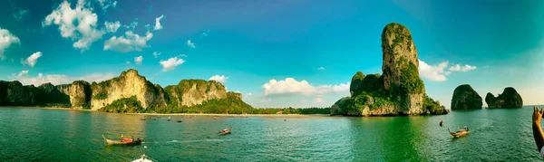 Nang Thailand December 2019 Panoramic View Beautiful Railway Beach Cooastline — Stock Photo, Image