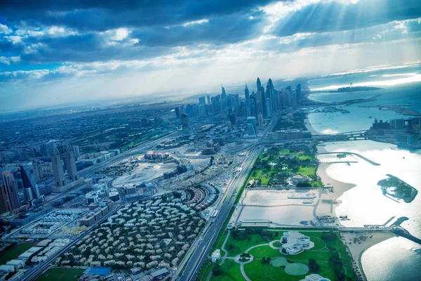 Dubai Emiratos Árabes Unidos Diciembre 2016 Vista Aérea Del Centro — Foto de Stock