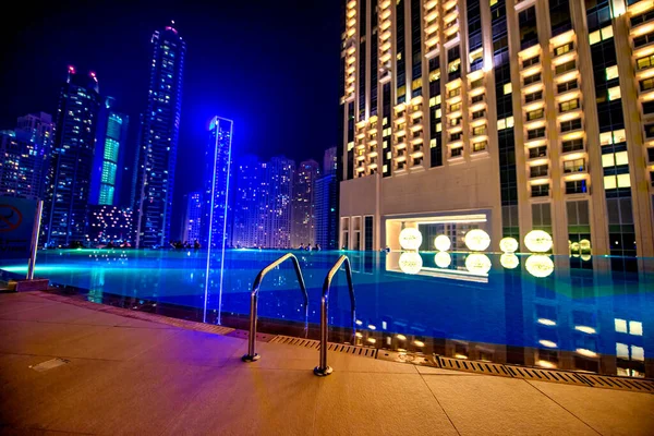 Dubai Förenade Arabemiraten December 2016 Dubai Marina Natten Utsikt Från — Stockfoto