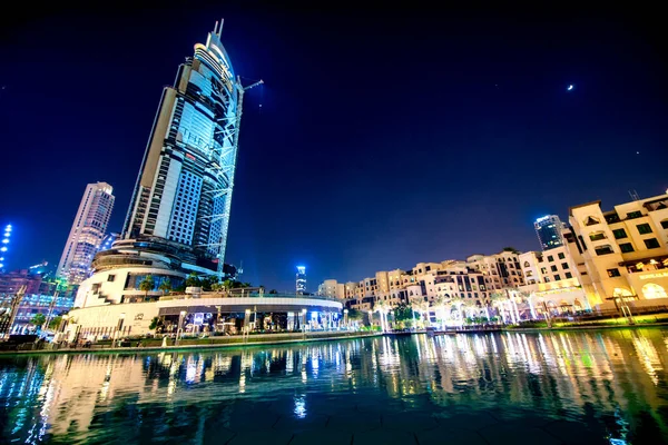 Dubai Uae December 2016 Exterior View Burj Khalifa Area Night — Stock Photo, Image