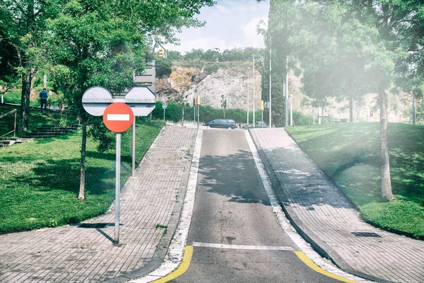 Vägen Till Sjukhuset Det Heliga Korset Och Saint Paul Barcelona — Stockfoto