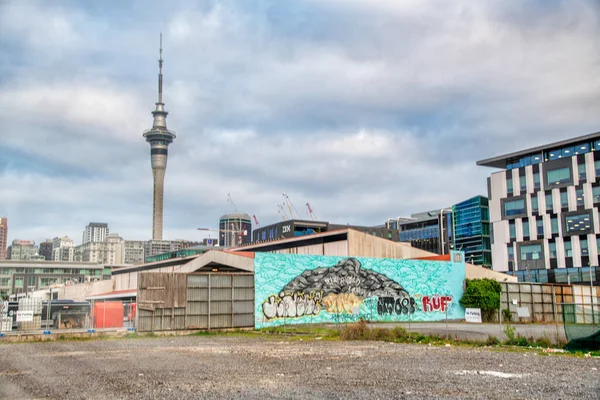 Auckland August 2018 Auckland Waterfront Modern Buildings Beautiful Morning — Stock Photo, Image