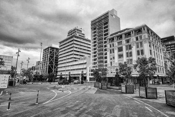 Auckland August 2018 Auckland Waterfront City Streets Buildings Cloudy Morning — Stockfoto