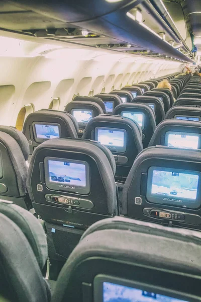 Interior Moderno Avião Férias Férias Conceito — Fotografia de Stock