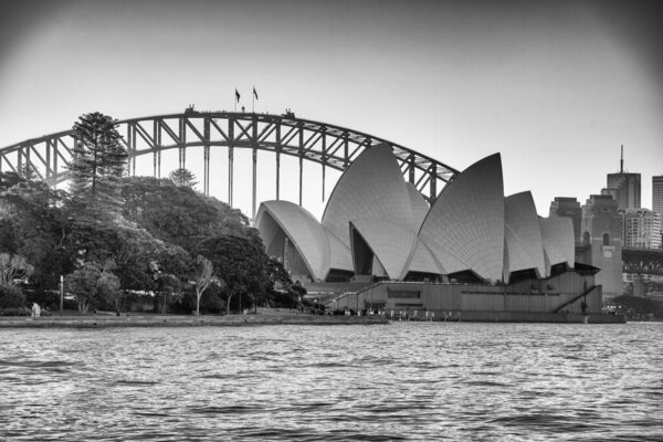 SYDNEY, AUSTRALIA - AUGUST 20, 2018: Sydney Harbour Bridge and Opera House.