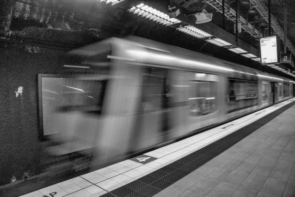 Sydney Australia August 2018 Exterior Subway Train Speeding — Stock Photo, Image