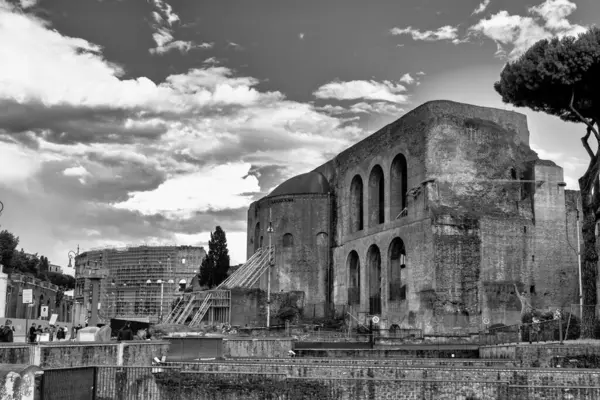 Rome Italy June 2014 Ancient Ruins Trajan Forum Foro Traiano — Stock Photo, Image