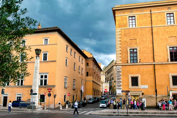 Ρωμη Ιταλια Ιουνιοσ 2014 Όμορφη Θέα Των Δρόμων Της Πόλης — Φωτογραφία Αρχείου