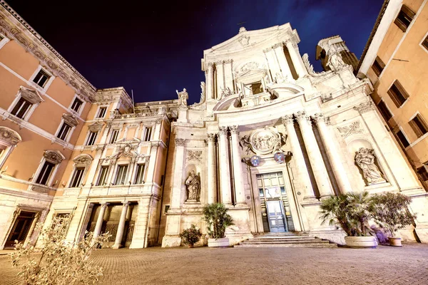 Roma Italia Junio 2014 Vista Nocturna Los Edificios Del Corso — Foto de Stock