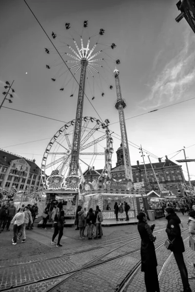 Amsterdam Países Bajos Abril 2015 Plaza Damm Una Las Principales — Foto de Stock