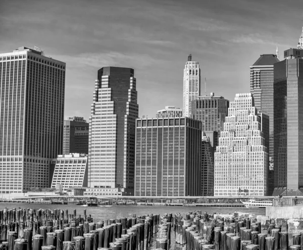 Lower Manhattan Skyline Par Une Belle Journée Ensoleillée New York — Photo