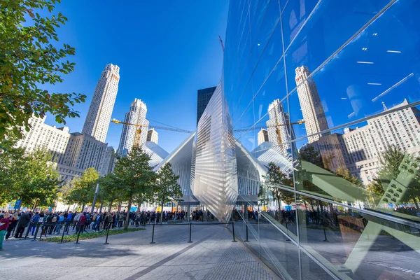 New York City October 2015 Street View Downtown Manhattan Skyscrapers — Stock Photo, Image