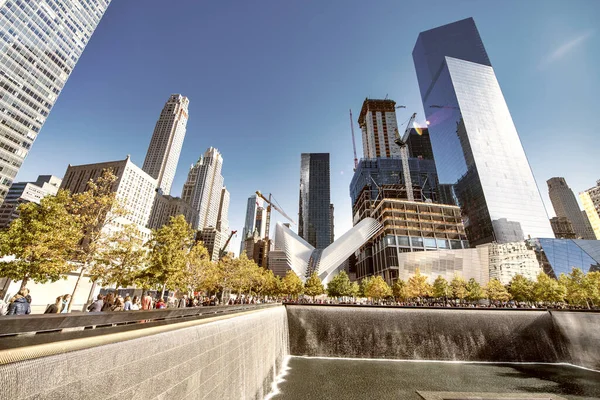 New York City Oktober 2015 Street View Downtown Manhattan Skyskrapor — Stockfoto