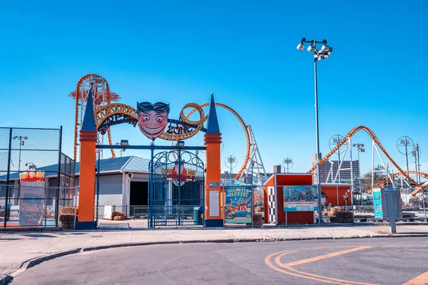 New York City October 2015 Coney Island Luna Park Promenade — Stock Photo, Image