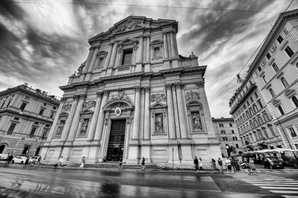 Rome Italien Juni 2014 Solnedgång Över Del Corso Ancient Buildings — Stockfoto