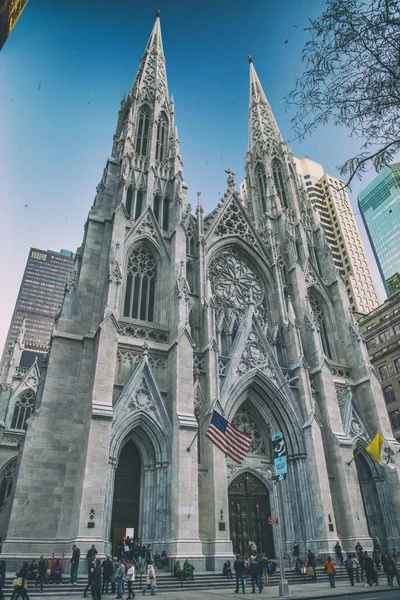 Nowy York City Październik 2015 Katedra Patryka Manhattanie Piękny Jesienny — Zdjęcie stockowe