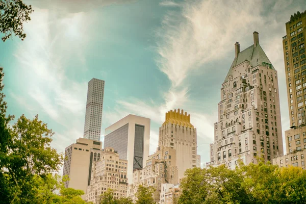 Skyscrapers Manhattan New York City Autumn Season — Stock Photo, Image