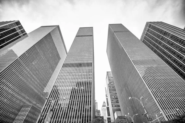 Streets Manhattan New York City Skyline Lower Viewpoint — Stock Photo, Image