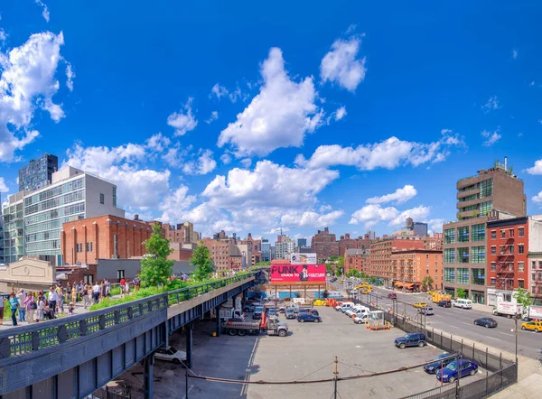 New York City June 2013 Panoramic View High Line Crowded — Foto Stock