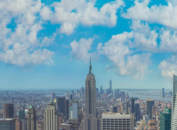 Nueva York City Junio 2013 Vista Aérea Panorámica Manhattan Desde — Foto de Stock