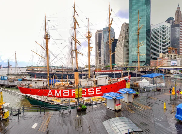 New York City June 2013 Panoramic View Pier Lower Manhattan — Stock Photo, Image