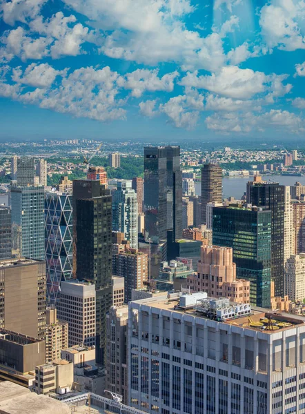 Nueva York City Junio 2013 Vista Aérea Panorámica Del Horizonte — Foto de Stock