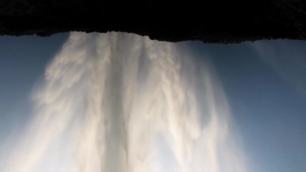 Seljalandsfoss Wasserfälle in der Sommersaison, Island — Stockvideo