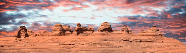 Delicate Arch Panoramic View Arches National Park High Resolution Image — Stock Photo, Image