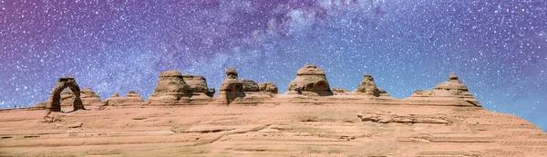 Delicate Arch Panoramic View Arches National Park High Resolution Image — Stock Photo, Image