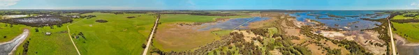 Vista Aerea Panoramica Sulla Campagna Neozelandese Dell Isola Del Nord — Foto Stock