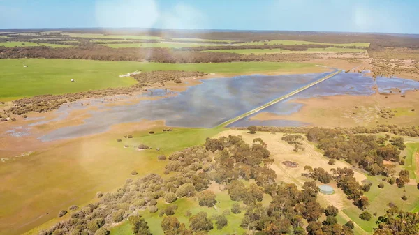 Letecký Pohled Krásnou Krajinu Klokaní Ostrov Austrálie — Stock fotografie